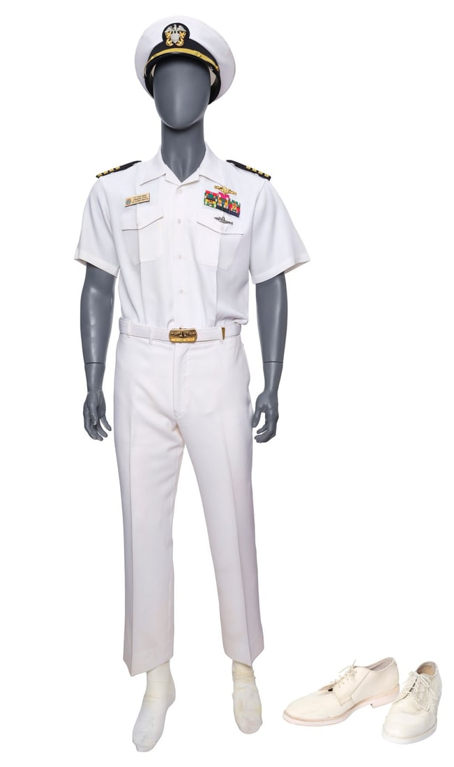 597. CRIMSON TIDE (1995) - Captain Frank Ramsey's (Gene Hackman) Service Dress White Costume: B