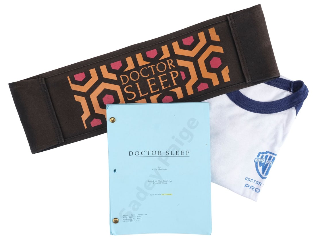 620. DOCTOR SLEEP (2019) - Bound Assistant Property Master's Blue Draft Script with Chairback and: B