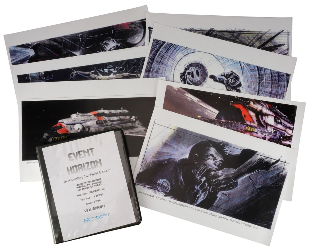 642. EVENT HORIZON (1997) - Mass.Illusions Art Director Robert U. Taylor's Binder of VFX Production: B