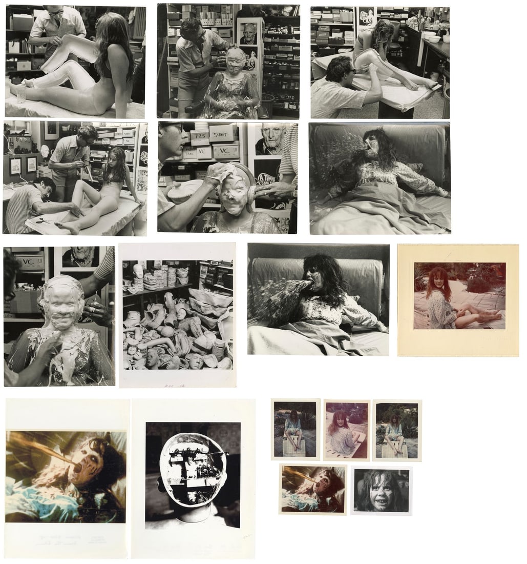 655. THE EXORCIST (1973) - Dick Smith Collection: Set of 17 BTS Special Effects Photographs: B