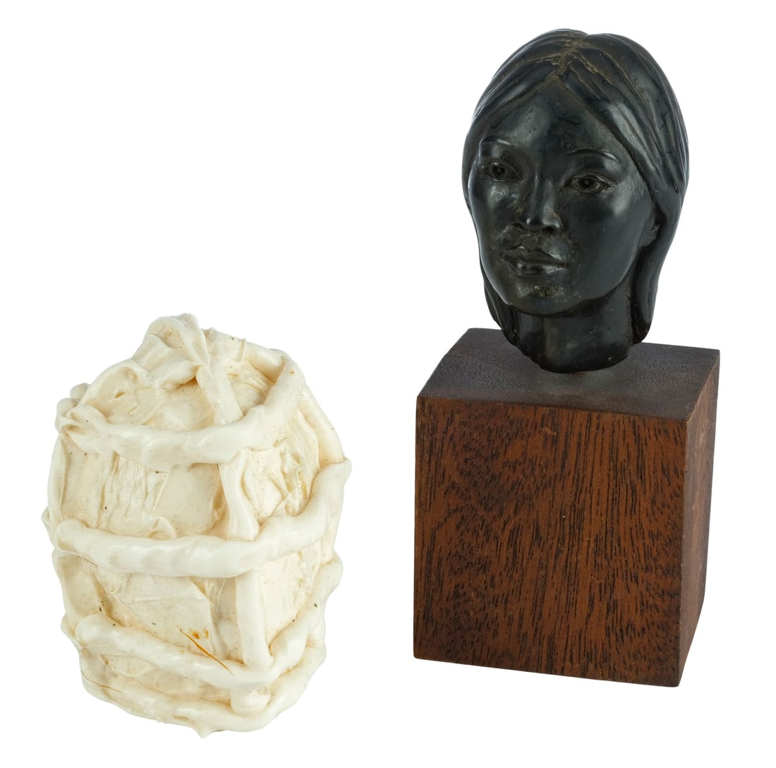 667. LITTLE BIG MAN (1970) - Dick Smith Collection: Digging Bear's (Emily Cho) Bronze Bust with Face: B