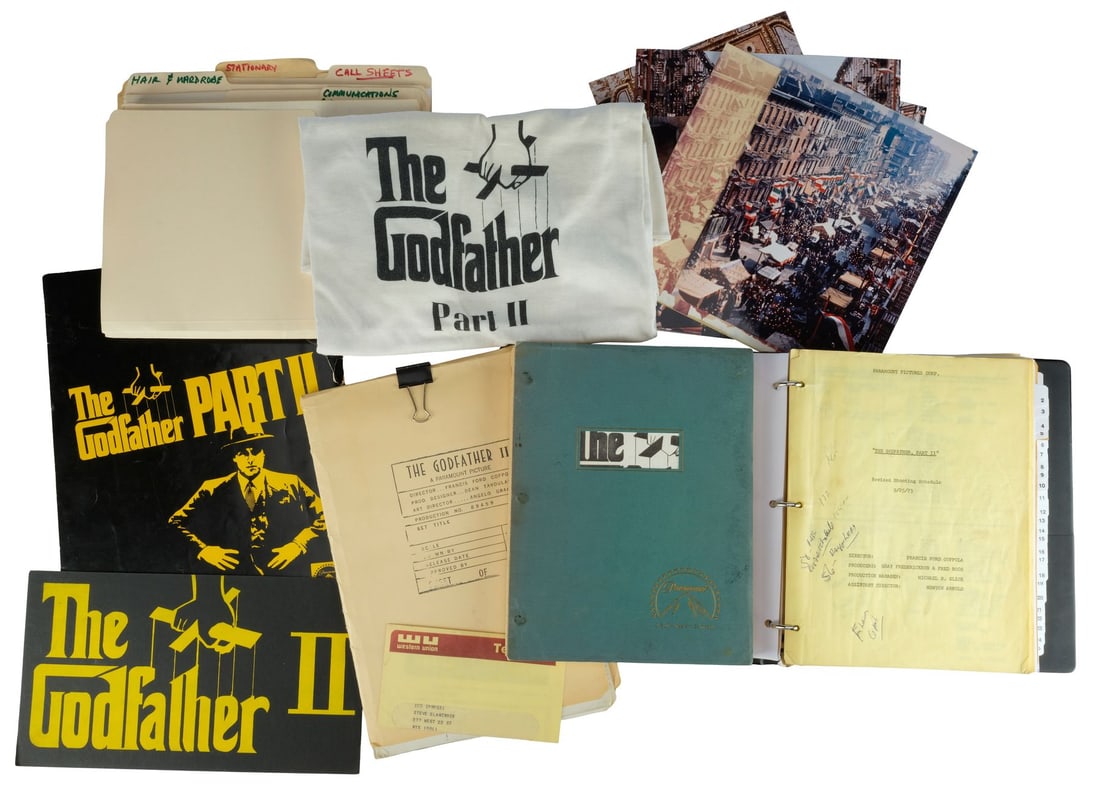 795. THE GODFATHER PART II (1974) - Production Paperwork Archive with Crew Shirt: B