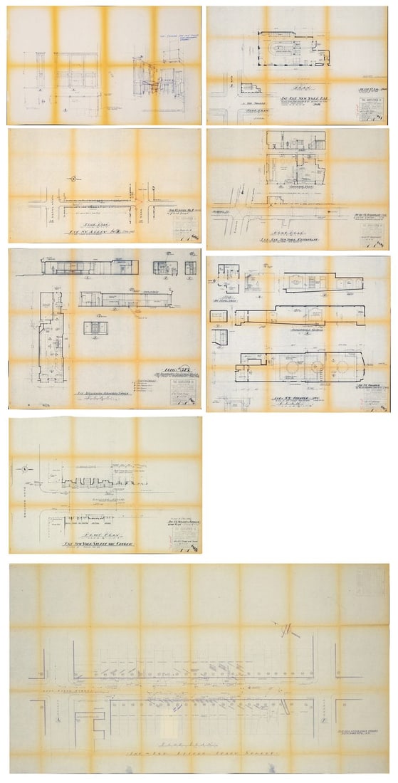 796. THE GODFATHER PART II (1974) - Set of Eight Production Blueprints: B
