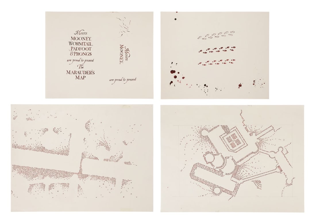 833. HARRY POTTER AND THE PRISONER OF AZKABAN (2004) - Screen-Matched Hand-Drawn Marauder's Map: B