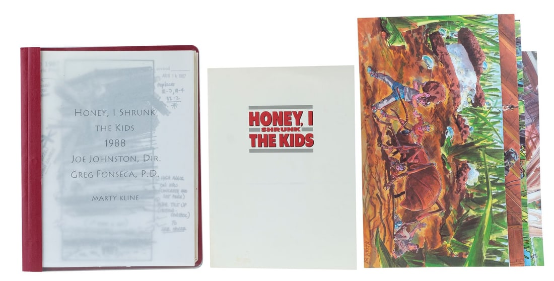 852. HONEY, I SHRUNK THE KIDS (1989) - Pair of Hand-Drawn Martin A. Kline Storyboards with Bound: B