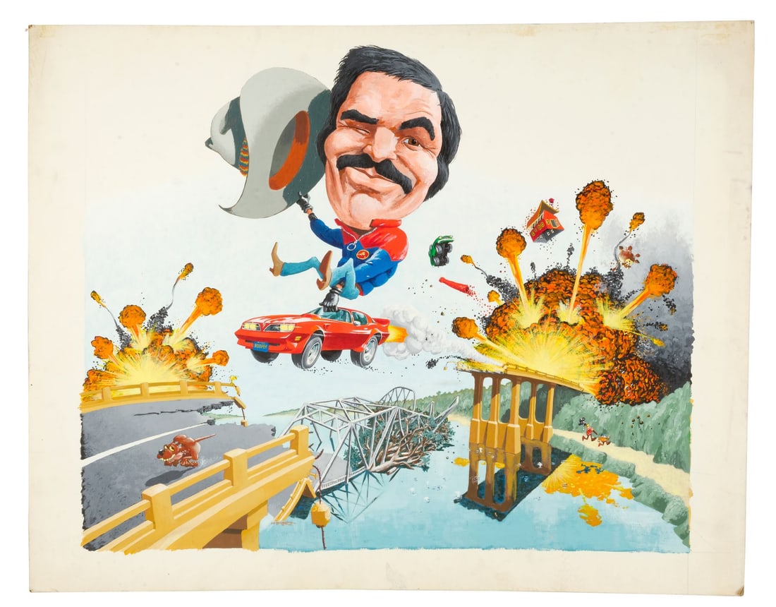 856. HOOPER (1978) - Hand-Painted Poster Concept Artwork: Bidding for this lot will end on Thursday, August 27th. The auction will begin at 9:30 AM (PDT) / 12:30 PM (EDT) / 5:30 PM (GMT) and lots are sold sequentially via live auctioneer; tune in to the