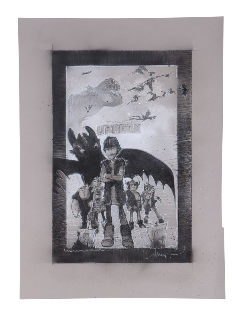 862. HOW TO TRAIN YOUR DRAGON (2010) - Drew Struzan Hand-Drawn And Signed Poster Composition: B