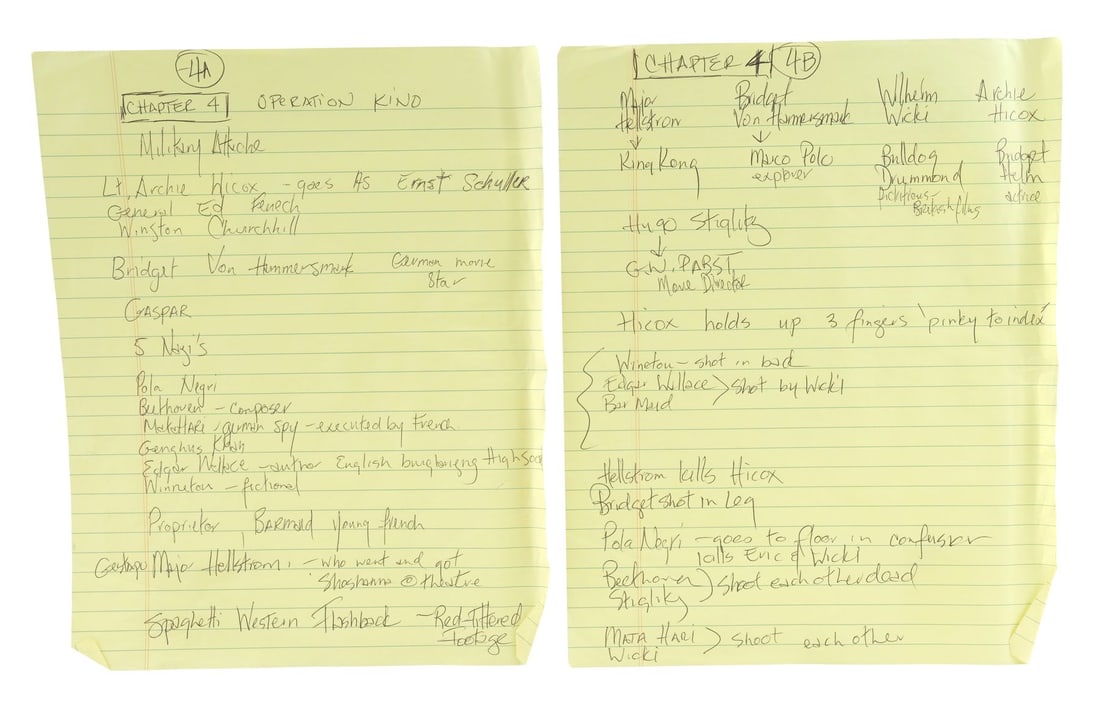 883. INGLOURIOUS BASTERDS (2009) - Annotated Final Draft Script and Handwritten Notes - 12