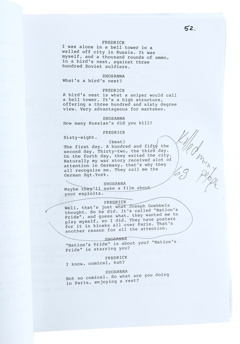 883. INGLOURIOUS BASTERDS (2009) - Annotated Final Draft Script and Handwritten Notes - 5