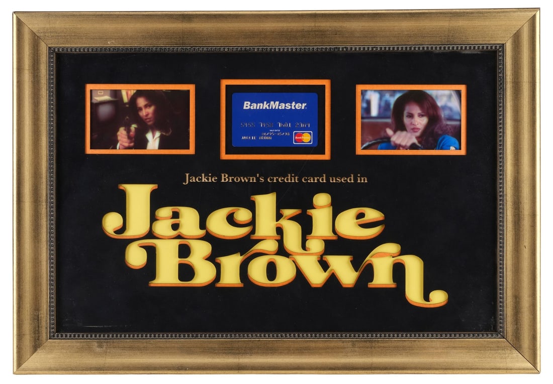 888. JACKIE BROWN (1997) - Jackie Brown's (Pam Grier) Framed BankMaster Credit Card: B