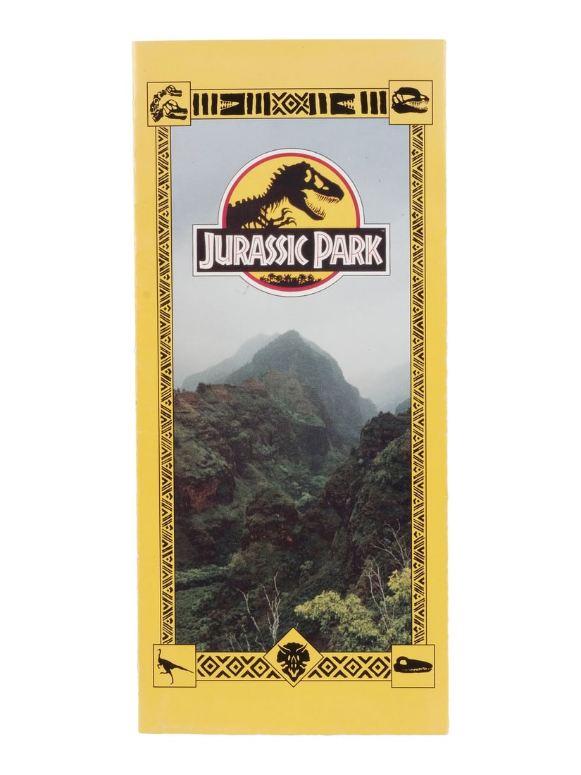 915. JURASSIC PARK (1993) - Planet Hollywood Collection: Park Visitor Brochure: Bidding for this lot will end on Thursday, August 27th. The auction will begin at 9:30 AM (PDT) / 12:30 PM (EDT) / 5:30 PM (GMT) and lots are sold sequentially via live auctioneer; tune in to the live