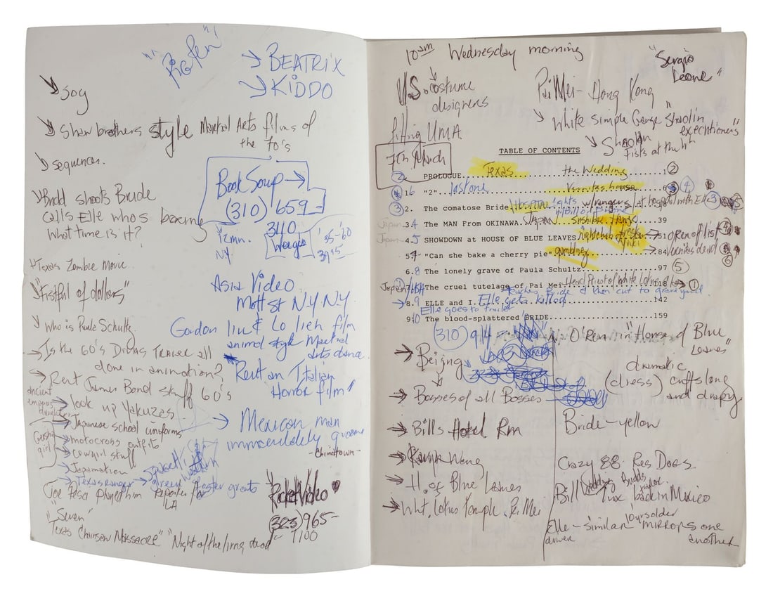 924. KILL BILL: VOLUME 1 (2003), KILL BILL: VOLUME 2 (2004) - Hand-Annotated Bound Script - 3