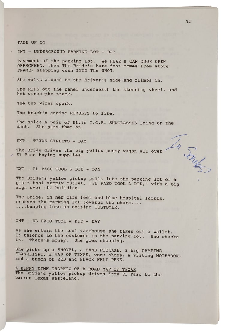 924. KILL BILL: VOLUME 1 (2003), KILL BILL: VOLUME 2 (2004) - Hand-Annotated Bound Script - 8