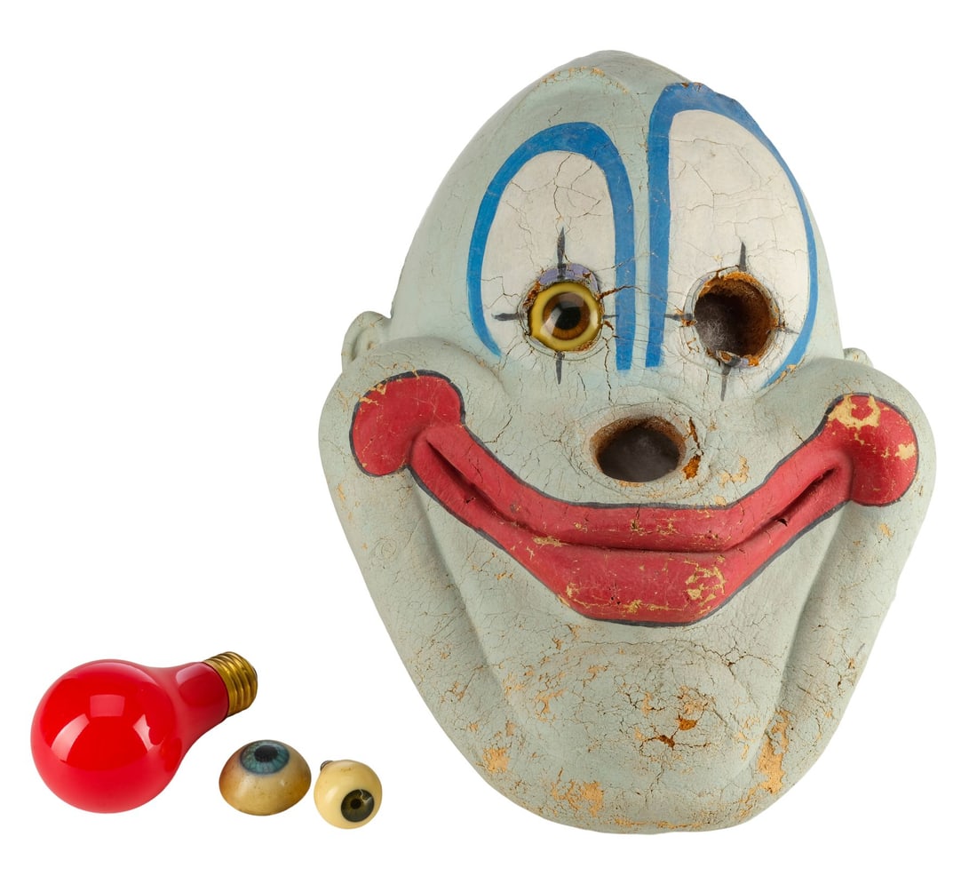 925. KILLER KLOWNS FROM OUTER SPACE (1988) - Klown Mask Design Prototype: Bidding for this lot will end on Thursday, August 27th. The auction will begin at 9:30 AM (PDT) / 12:30 PM (EDT) / 5:30 PM (GMT) and lots are sold sequentially via live auctioneer; tune in to the