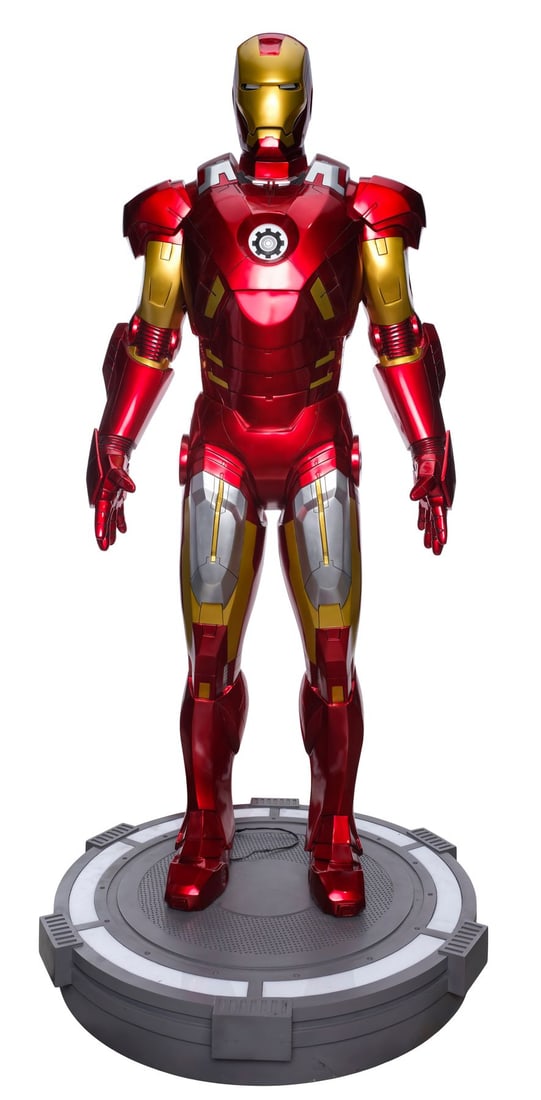 967. IRON MAN (2008) - Life-Size Light-Up Sideshow Collectibles Iron Man Mark III Figure Replica: B
