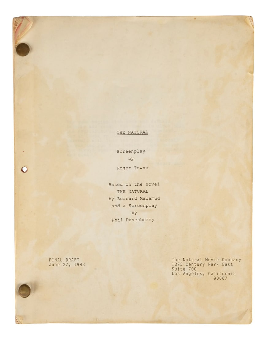 1004. THE NATURAL (1984) - Annotated Final Draft Script: B