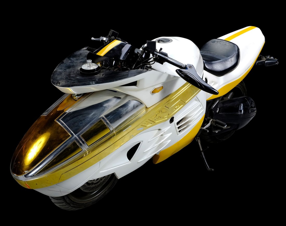 1054. POWER RANGERS TIME FORCE (T.V. SERIES, 2001 - 2001) - Full-Size Yellow Vector Cycle: B