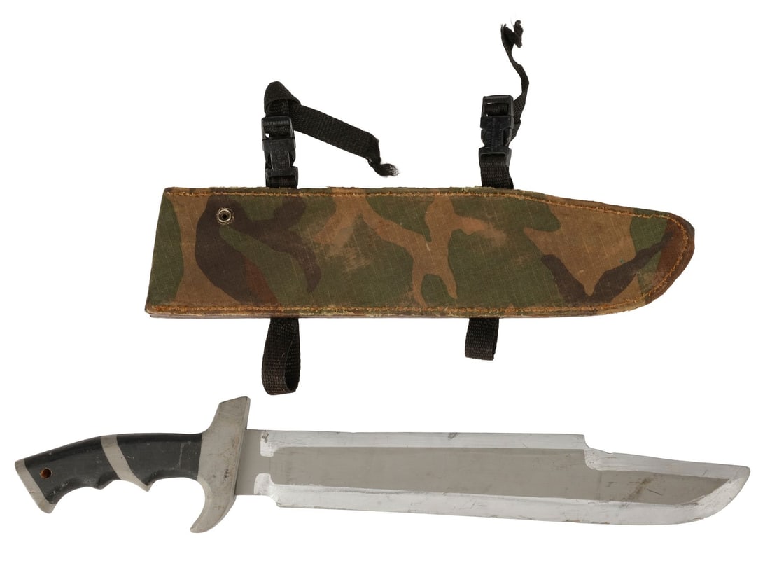1055. PREDATOR (1987) - Stunt Jack Crain Machete and Sheath: B