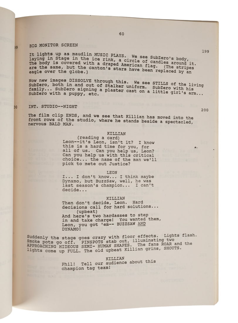 1098. THE RUNNING MAN (1987) - Hand-Marked Bound Final Draft Script - 7