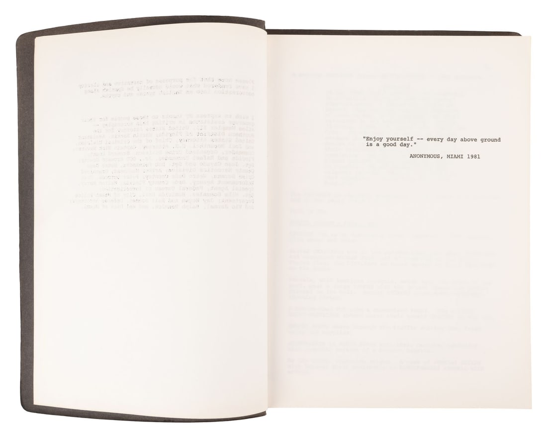 1104. SCARFACE (1983) - Bound Production Script - 3