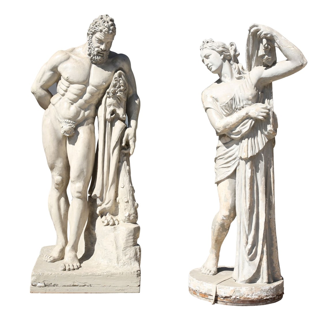 1350. CITIZEN KANE (1941) - Pair of Oversized Xanadu Statues: B