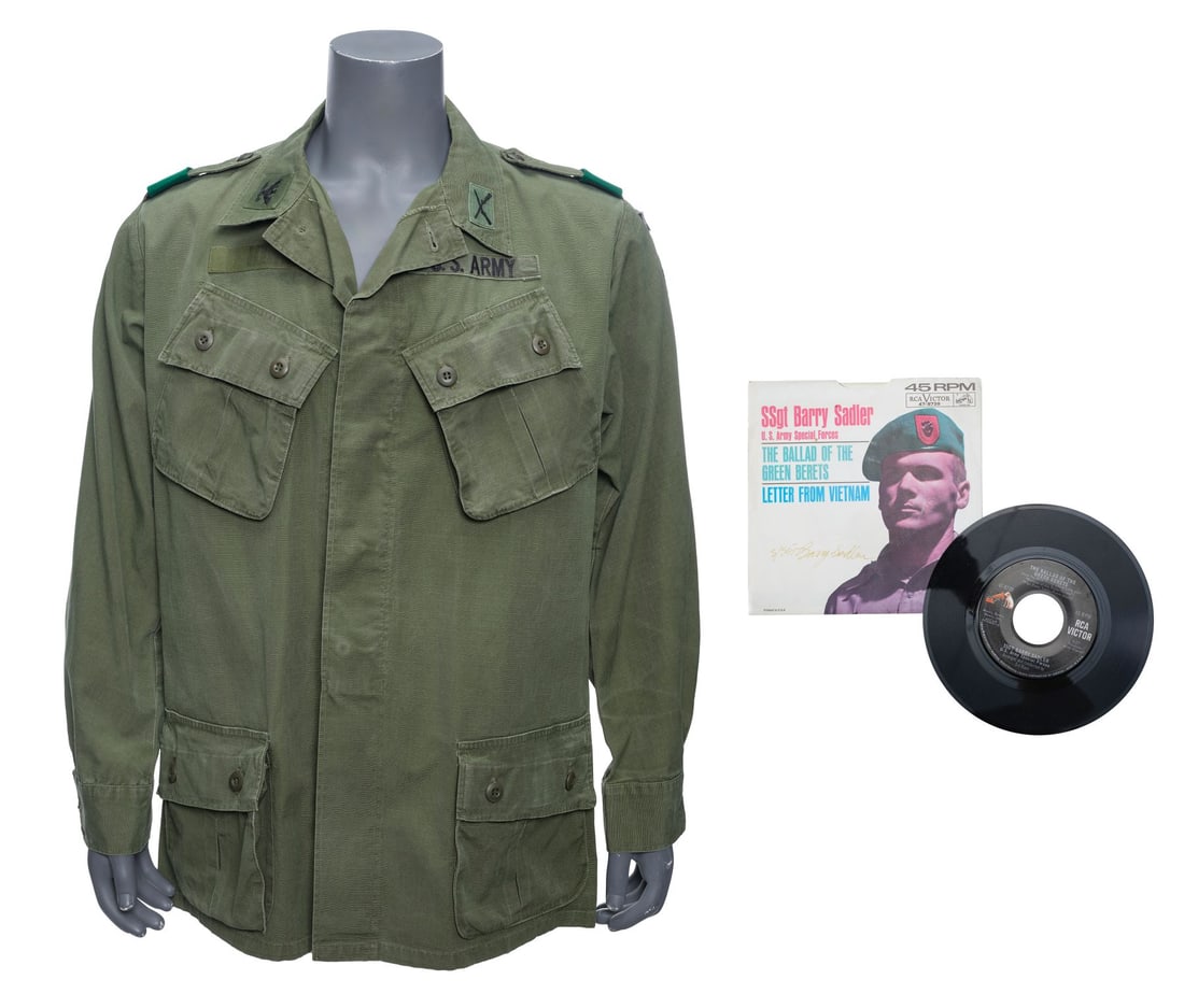 1358. THE GREEN BERETS (1968) - Colonel Mike Kirby's (John Wayne) Army Coat with Staff Sergeant: B