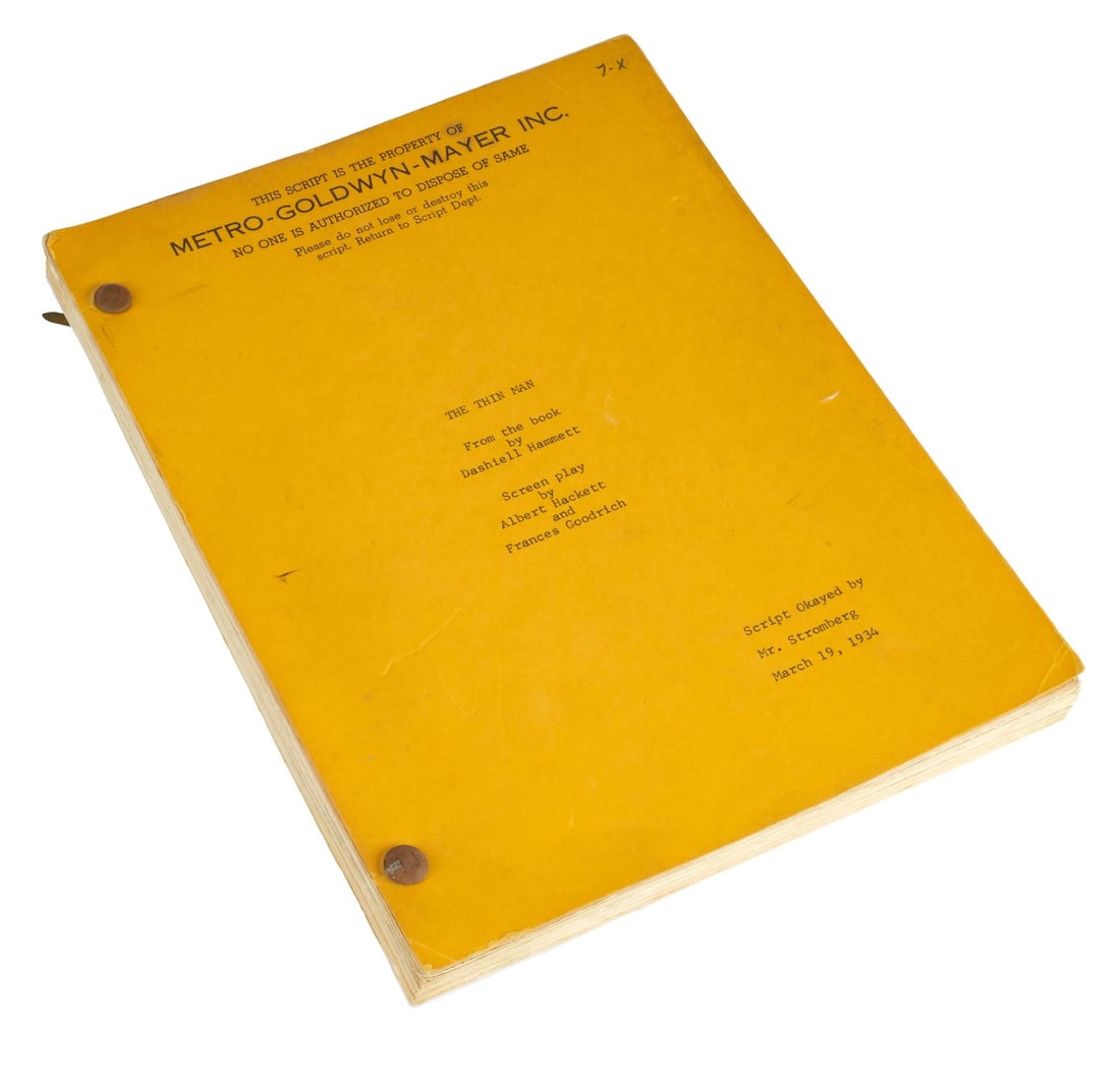 1379. THE THIN MAN (1934) - Hand-Marked Bound Script - 2