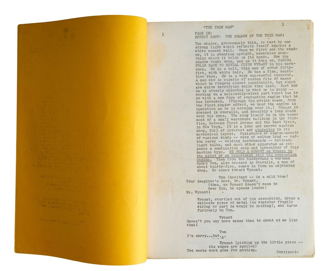 1379. THE THIN MAN (1934) - Hand-Marked Bound Script - 3