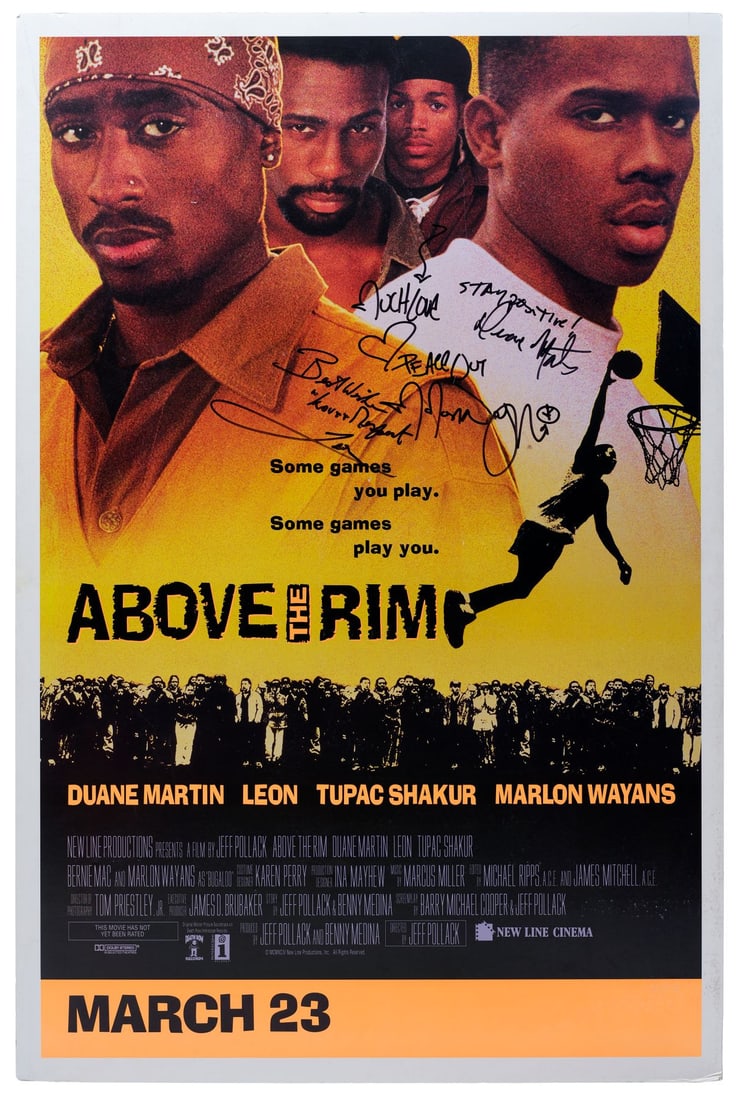 2001. ABOVE THE RIM (1994) - Planet Hollywood Collection: Cast-Autographed Poster: B