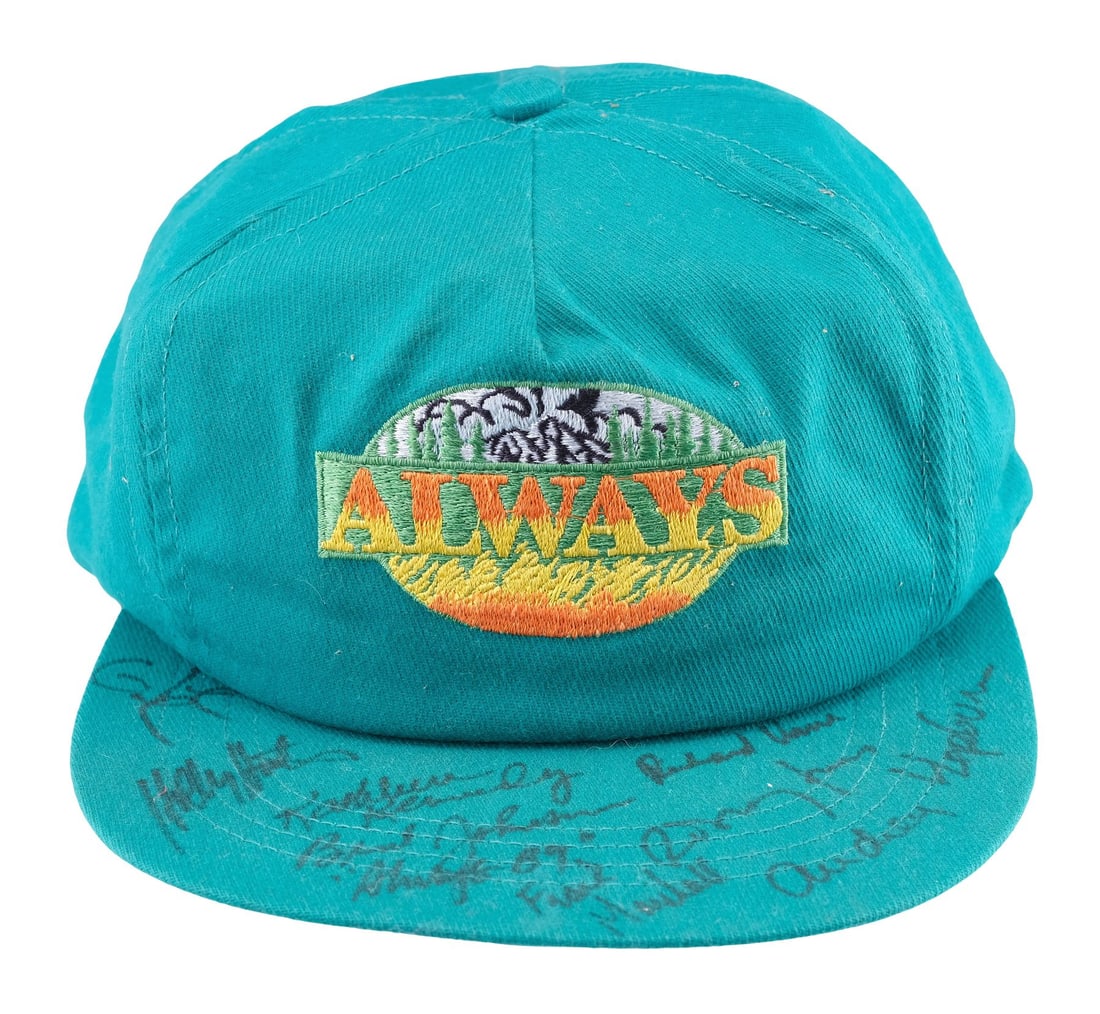 2011. ALWAYS (1989) - Audrey Hepburn, Steven Spielberg, and Cast-Autographed Hat: B