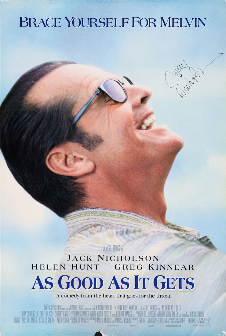2014. AS GOOD AS IT GETS (1997) - Jack Nicholson-Autographed Double-Sided Poster: B