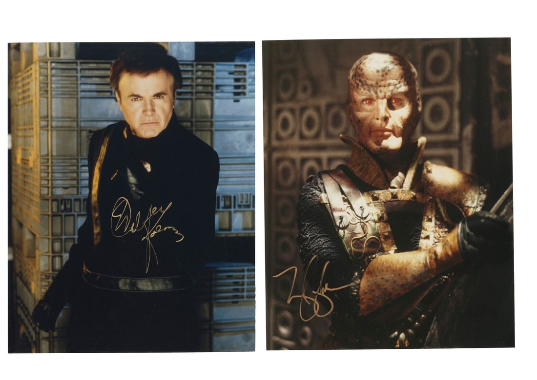 2016. BABYLON 5 (T.V. SERIES, 1994 - 1998) - Pair of Andreas Katsulas and Walter Koenig-Autographed: B