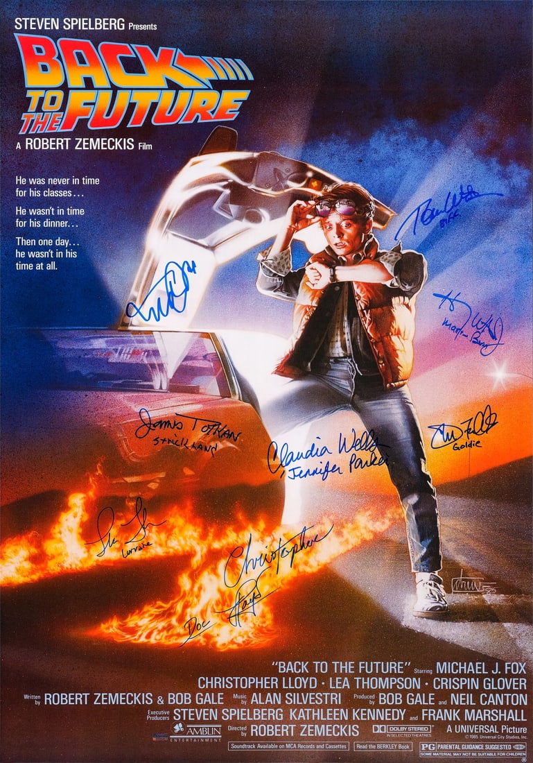 2019. BACK TO THE FUTURE (1985) - Cast-Autographed One-Sheet Poster: B