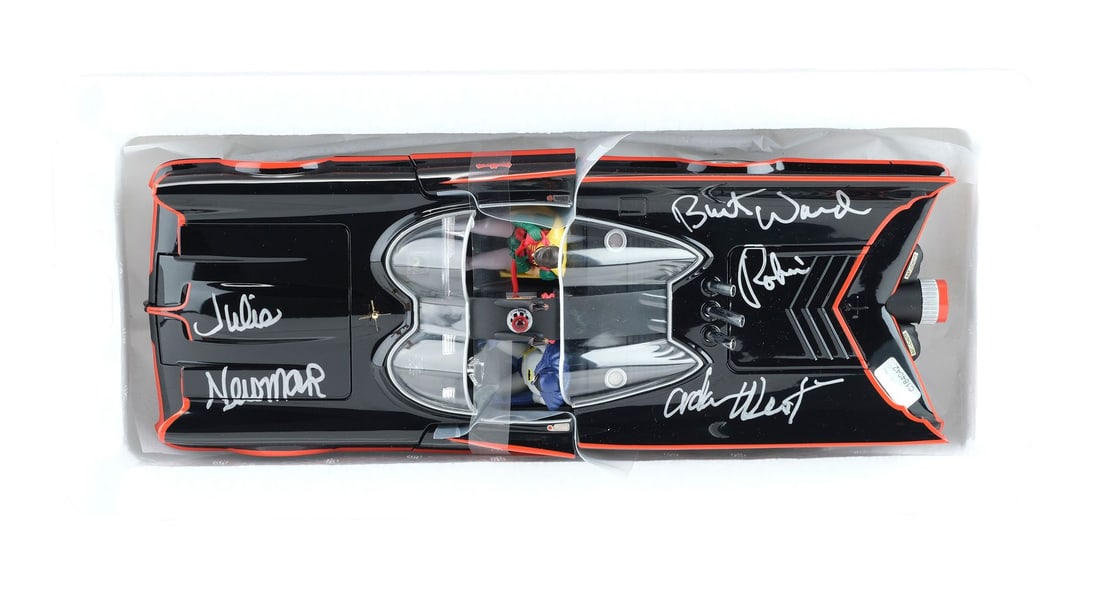 2023. BATMAN (T.V. SERIES, 1966 - 1968) - Adam West, Burt Ward, and Julie Newmar-Autographed Hot: B