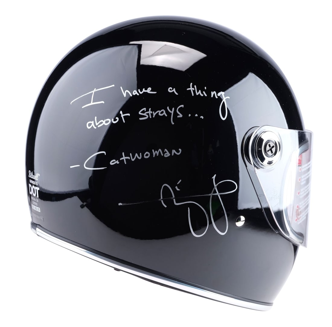 2031. THE BATMAN (2022) - Zoe Kravitz-Autographed Catwoman Helmet Replica: B