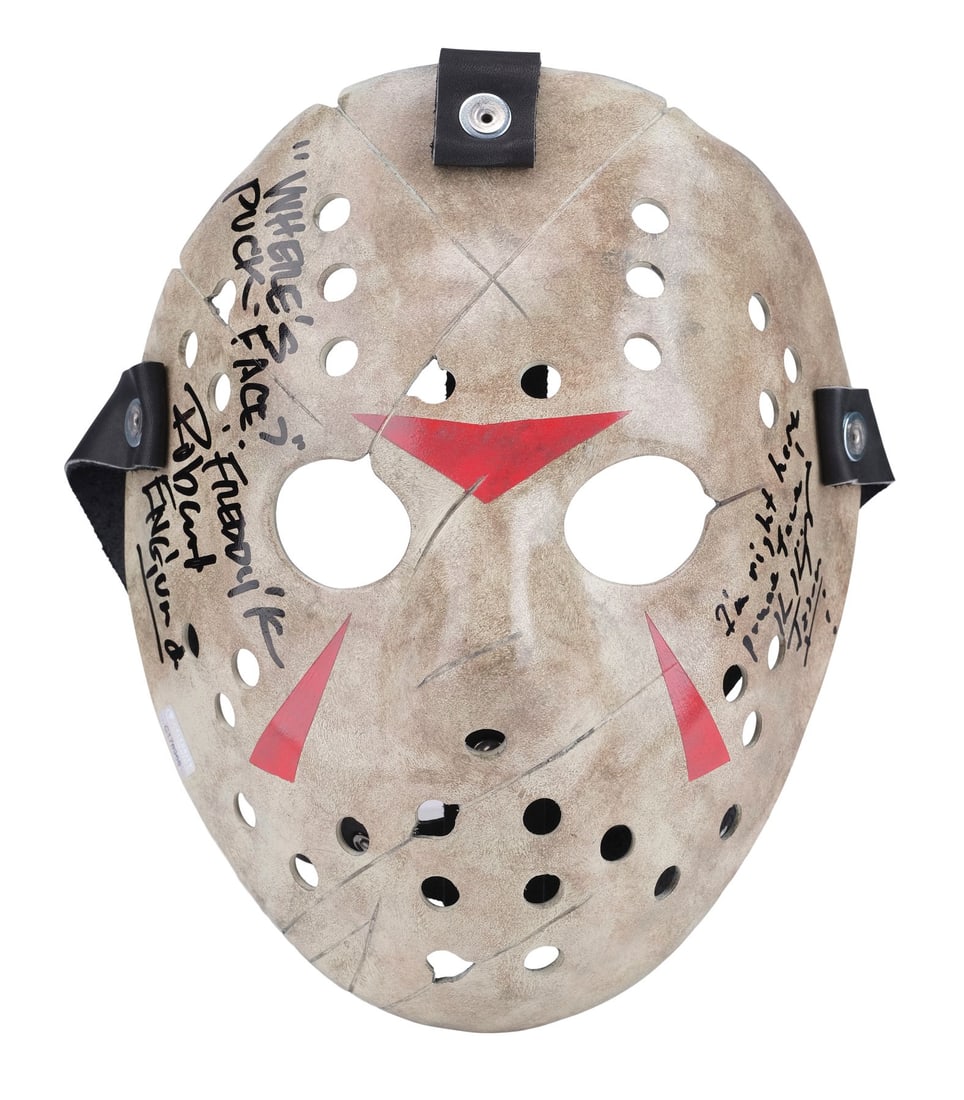 2057. FREDDY VS. JASON (2003) - Cast-Autographed Series 3 Jason Voorhees Mask Replica: B