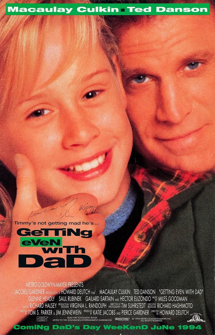 2063. GETTING EVEN WITH DAD (1994) - Macaulay and Kieran Culkin-Autographed Poster: B