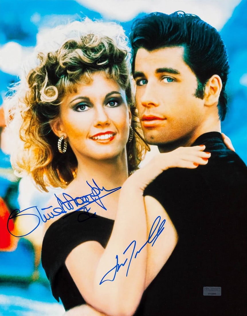 2071. GREASE (1978) - Olivia Newton-John and John Travolta-Autographed Promotional Still: B