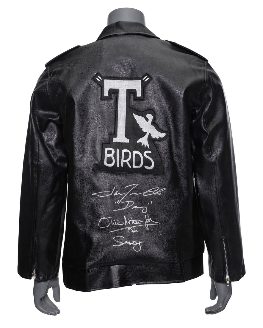 2072. GREASE (1978) - Olivia Newton-John and John Travolta-Autographed T-Bird Jacket Replica: B