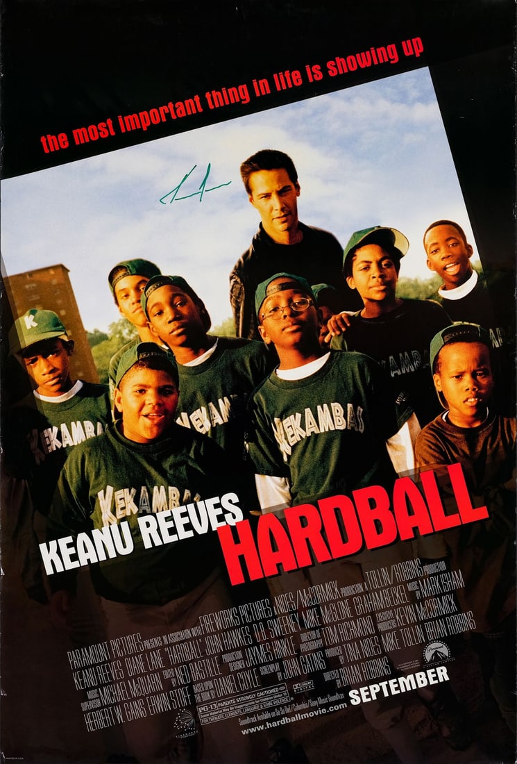 2076. HARDBALL (2001) - Keanu Reeves-Autographed One-Sheet Poster: B