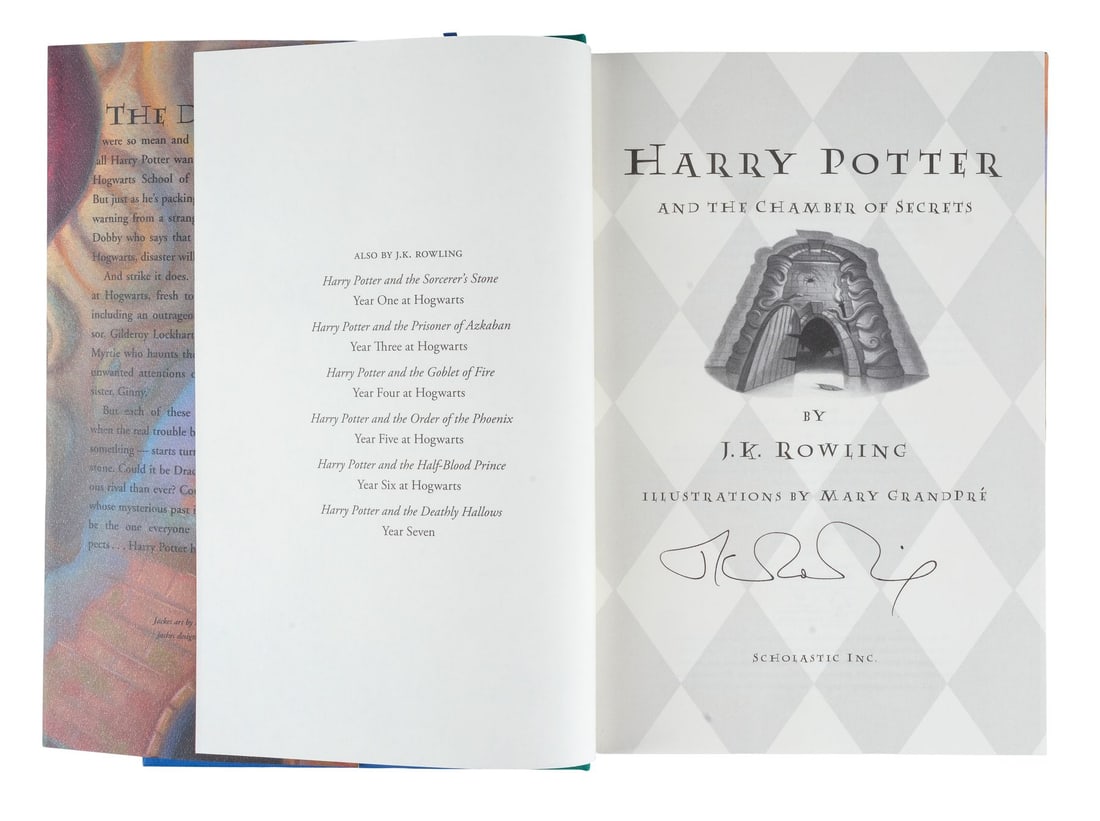 2081. HARRY POTTER FRANCHISE (1997 - 2011) - J.K. Rowling-Autographed Hardcover Edition of Harry: B