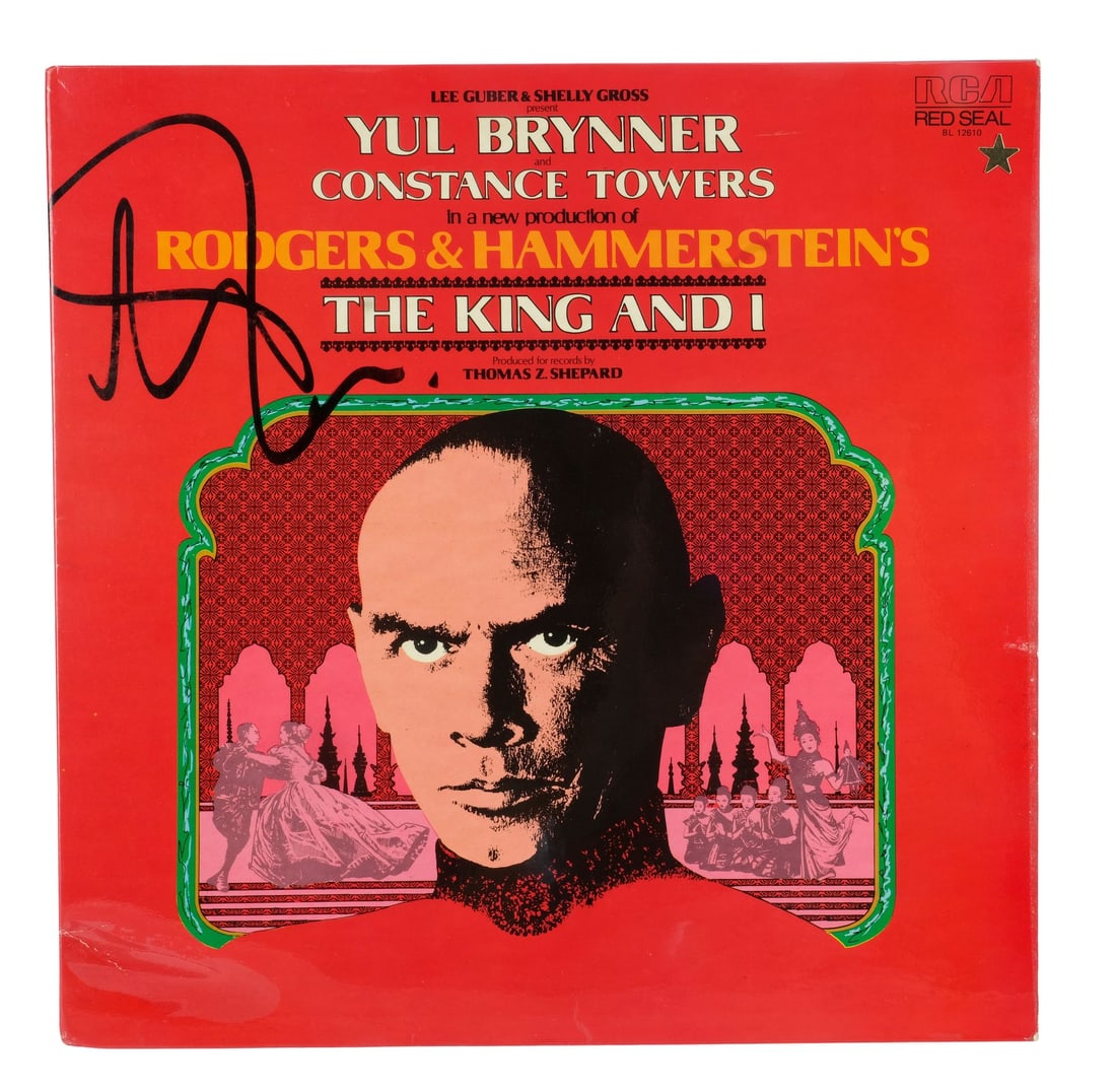 2100. THE KING AND I (1956) - Yul Brynner-Autographed LP Soundtrack Record: B
