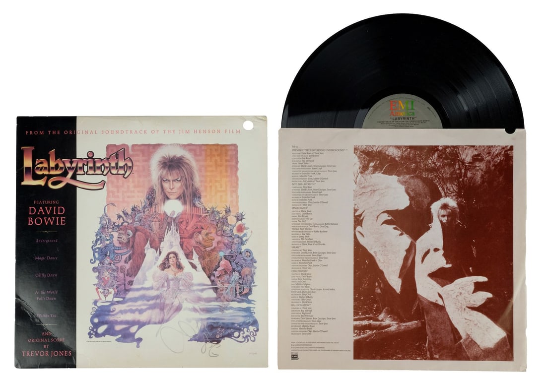 2101. LABYRINTH (1986) - Planet Hollywood Collection: David Bowie-Autographed Labyrinth LP Record: B