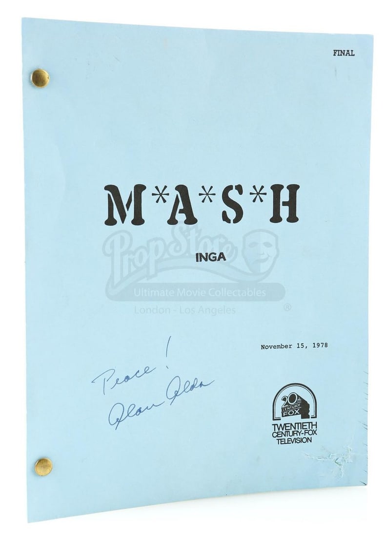 2110. M*A*S*H (T.V. SERIES, 1972 - 1983) - Alan Alda-autographed Shooting Script: B
