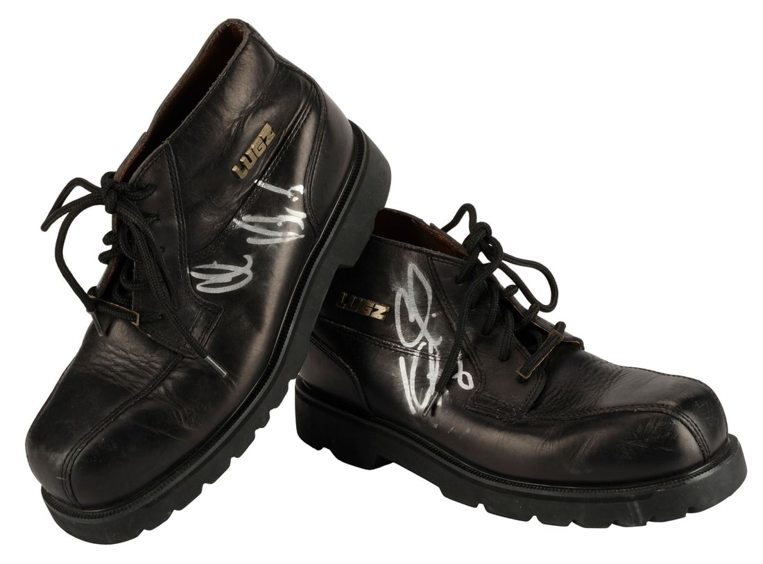 2128. NSYNC - Planet Hollywood Collection: Pair of Chris Kirkpatrick-Autographed LUGZ Boots: B