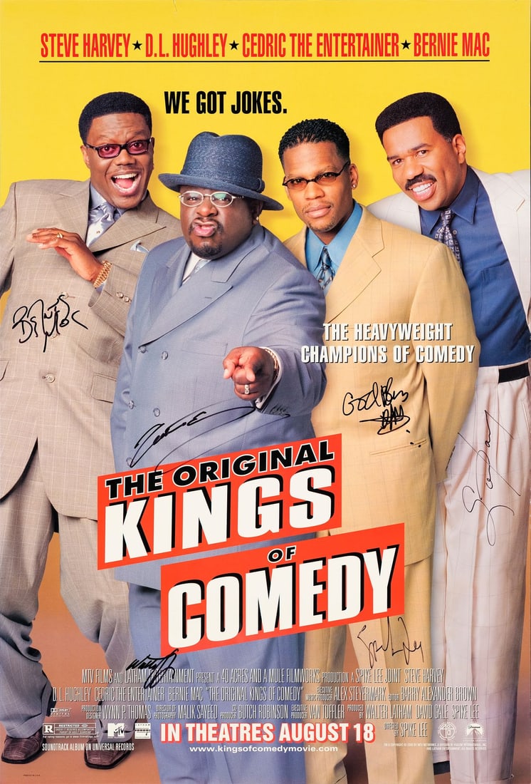 2132. THE ORIGINAL KINGS OF COMEDY (2000) - Cast and Director-Autographed One-Sheet Poster: B