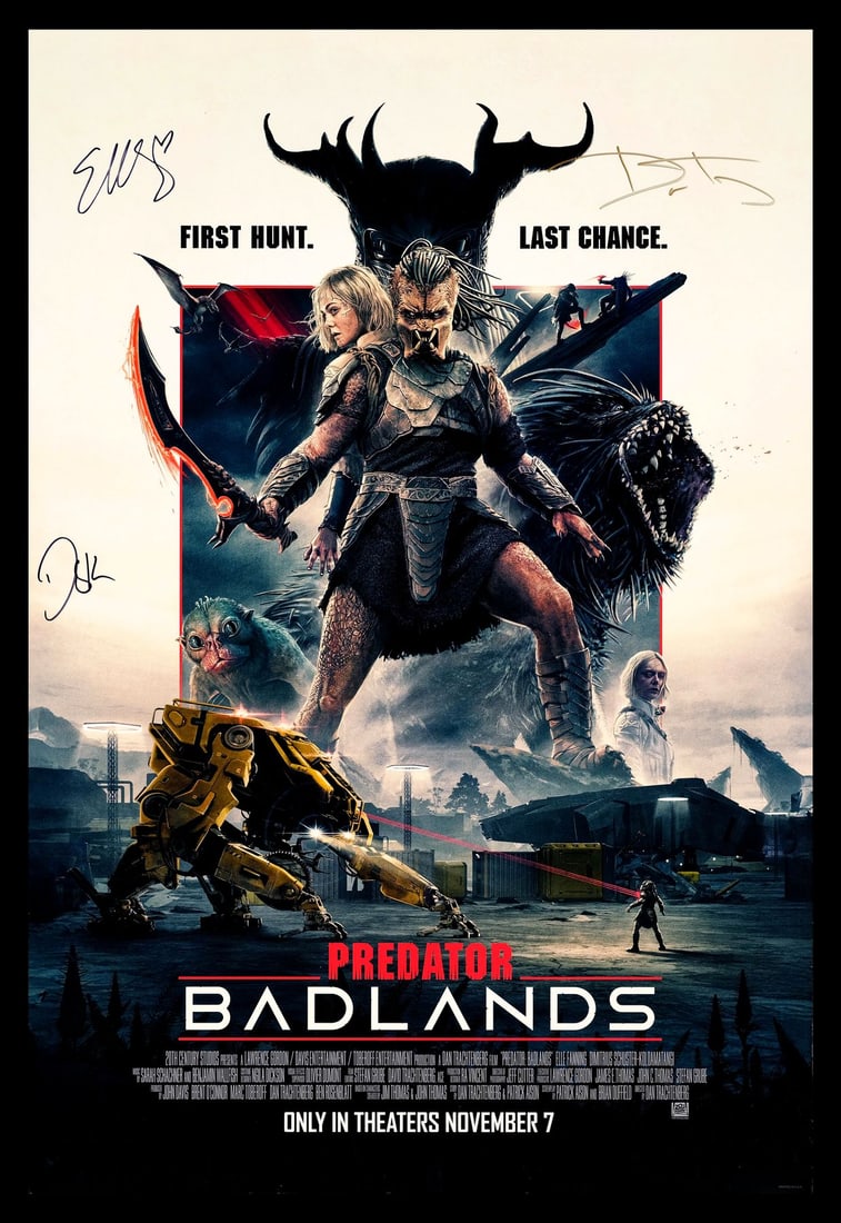 2134. PREDATOR: BADLANDS (2025) - Elle Fanning, Dan Trachtenberg, and Dimitrius: B