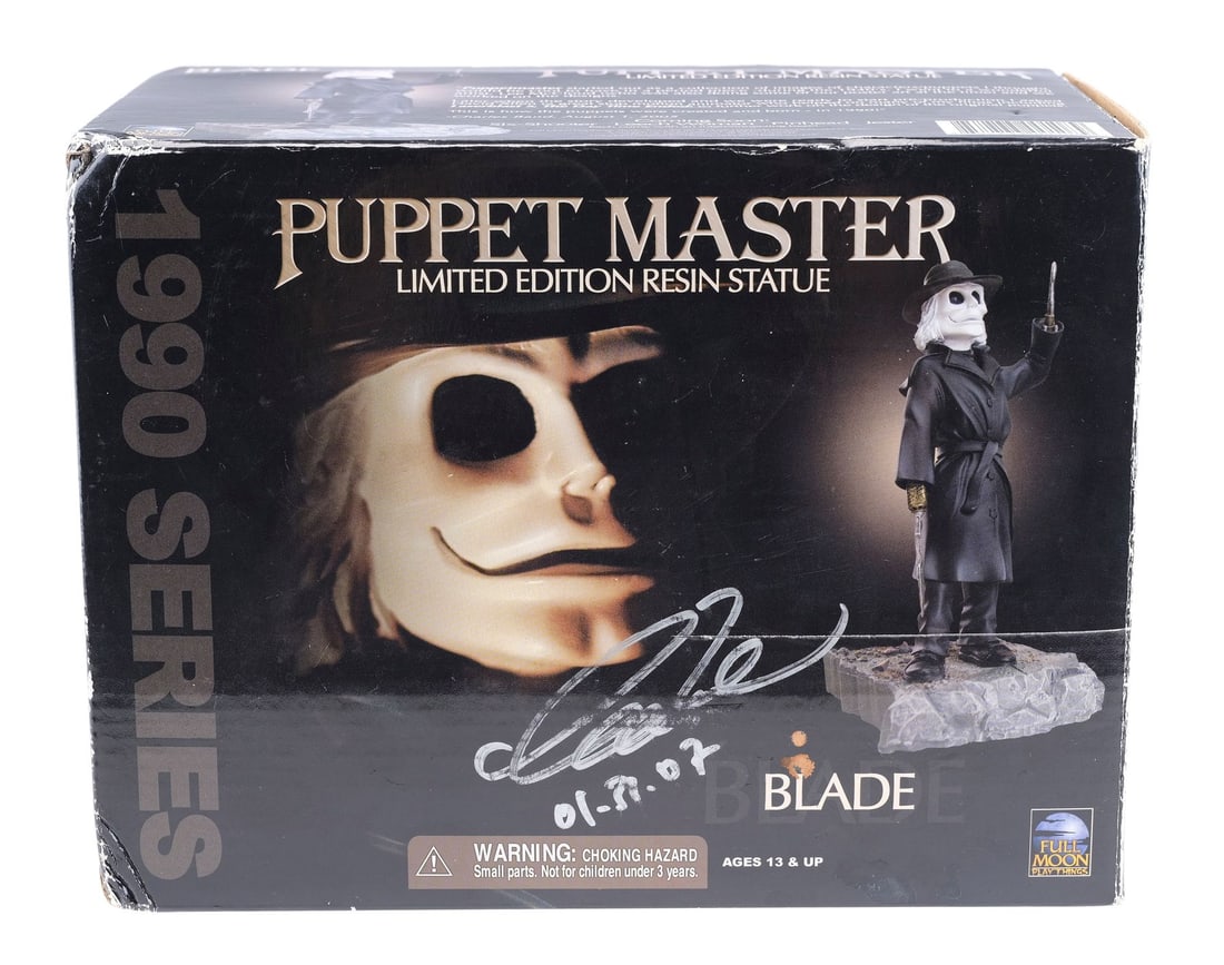 2136. PUPPET MASTER: FRANCHISE (FULL MOON) - Charles Band-Autographed Puppet Master Blade Statue: B