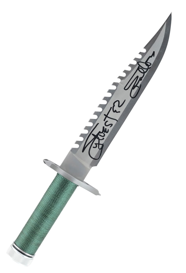 2142. RAMBO: FIRST BLOOD (1982) - Sylvester Stallone-Autographed John Rambo's Bowie Knife Replica: B