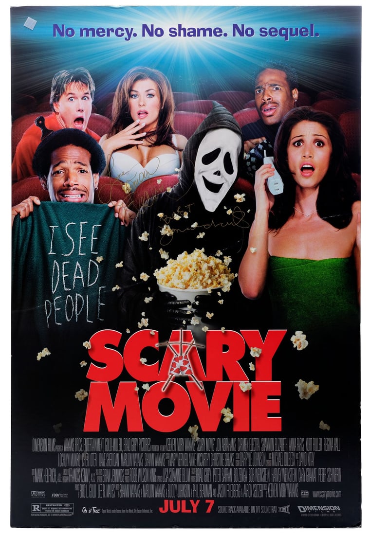 2148. SCARY MOVIE (2000) - Carmen Electra and Jon Abrahams-Autographed Poster: B